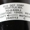 RED DOT 12V SINGLE SHAFT 1 SPEED BLOWER MOTOR