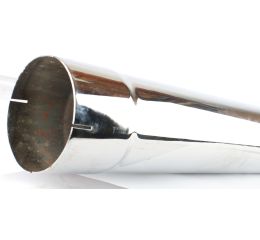 STACK PIPE 5\" ID x 60\" CURVED TIP CHROME