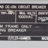 CUTLER HAMMER FRAME: TYPE HLAM MINING BREAKER 3POLE 600AMP 1000V
