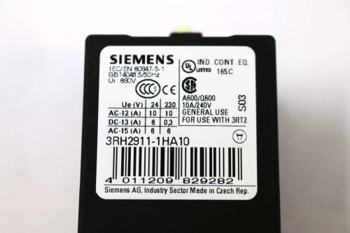 SIEMENS AUXILIARY CONTACTS  3RT20  SCREW TERMINALS