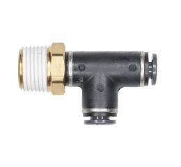 FITTING RUN T MALE SWL 5/32T 1/8P PUSH COMP