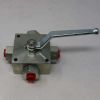 STAUFF BALL VALVE 4-WAY SELECTOR DOUBLE L BORE 3/4-16 UNF