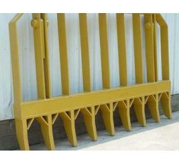8' ROOT RAKE (WITH MOUNTING BRACKETS & PINS)