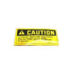 DECAL - CAUTION - RESTART