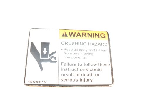 JLG DECAL - HAND CRUSHING