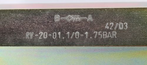 FLUTEC VALVES INLINE HYDRAULIC CHECK VALVE