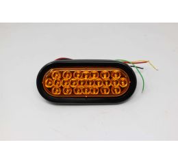 AMBER 6IN OVAL RECESSED LED STROBE LIGHT