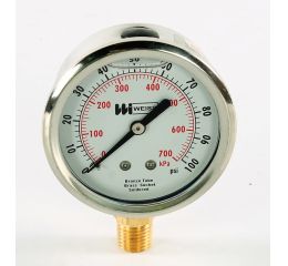 PRESSURE GUAGE 0-100psi 2.5\"