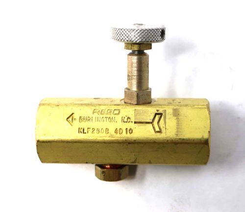 REGO FLOW CONTROL VALVE