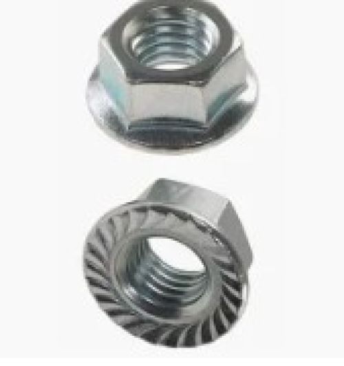 TEREX SERRATED FLANGE NUT #10-24 ZINC
