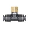 HALDEX MIDLAND FITTING BRANCH TEE FEMALE 3/8T 1/4P DOT PUSH COMP