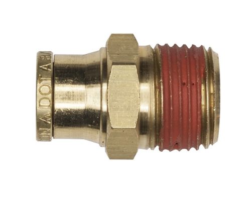 HALDEX BRASS MALE CONNECTOR 1/4T  1/8P  .98 L1