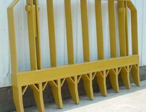 PVP PARTS 8' ROOT RAKE (WITH MOUNTING BRACKETS & PINS)
